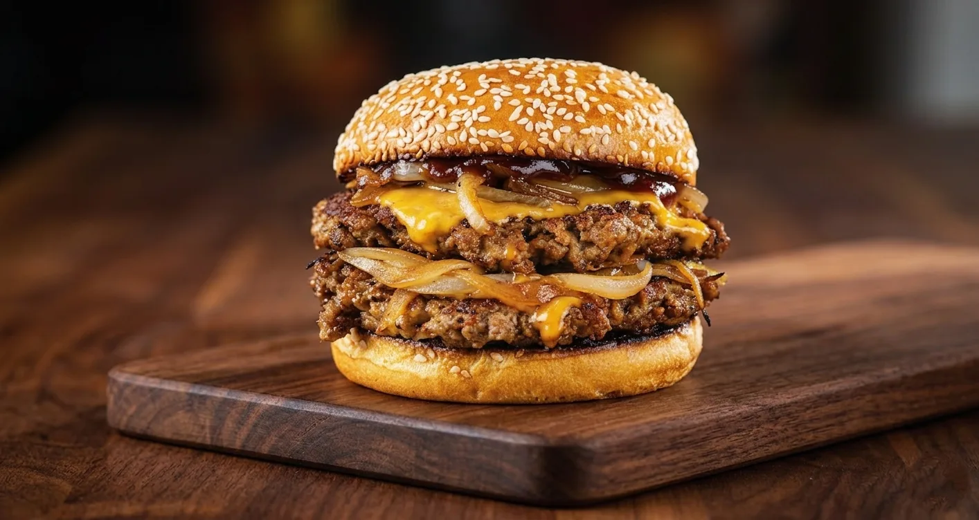 Loaded gourmet burgers at Meat The Bun Edmonton